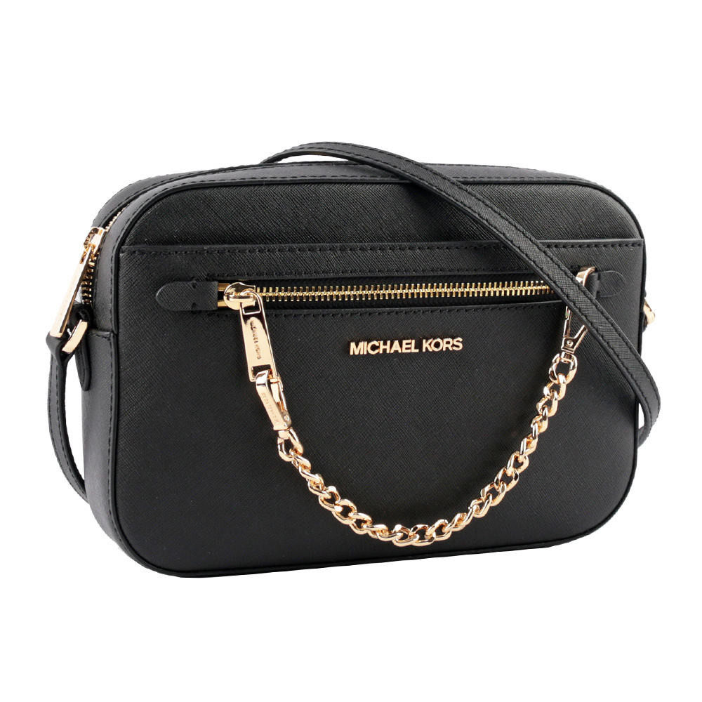 【Michael Kors 】金字防刮皮革附鏈帶前口袋方包
