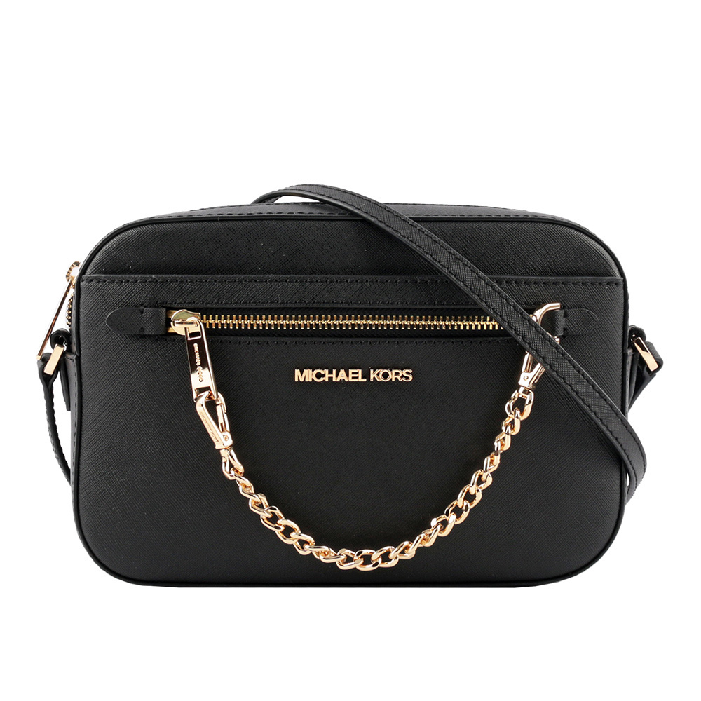 【Michael Kors 】金字防刮皮革附鏈帶前口袋方包