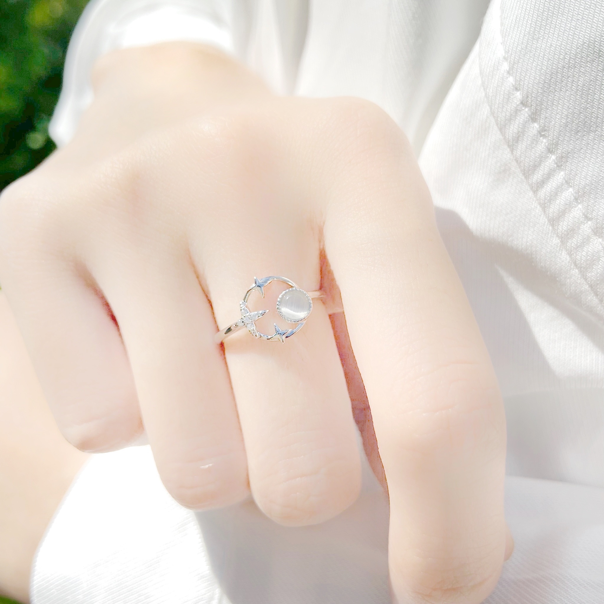 | 925純銀・ 貓眼石 | 灼熱星球戒指 | RI0329 |