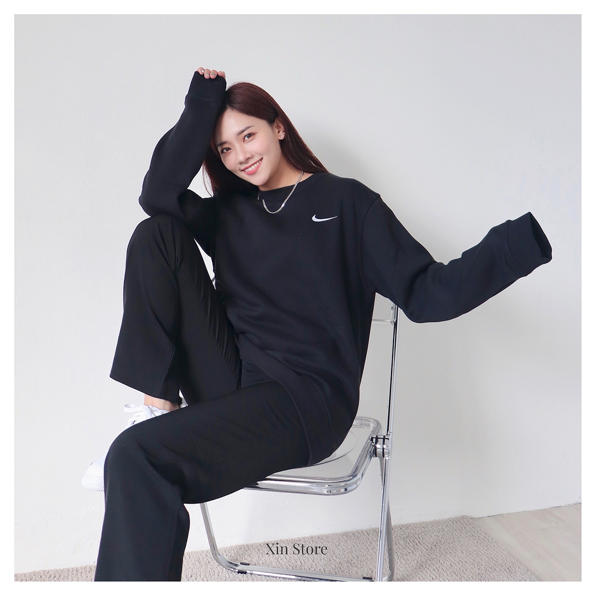 【現貨】Nike Sportswear Club Fleec 小勾 單勾 內刷毛 大學Tee 黑 橘棕