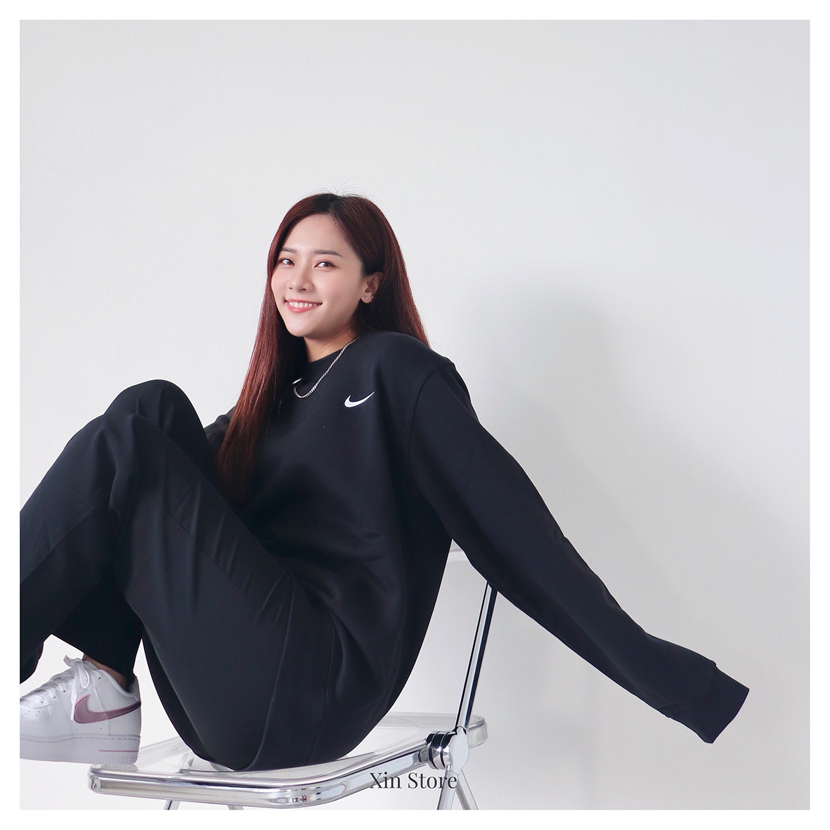 【現貨】Nike Sportswear Club Fleec 小勾 單勾 內刷毛 大學Tee 黑 橘棕