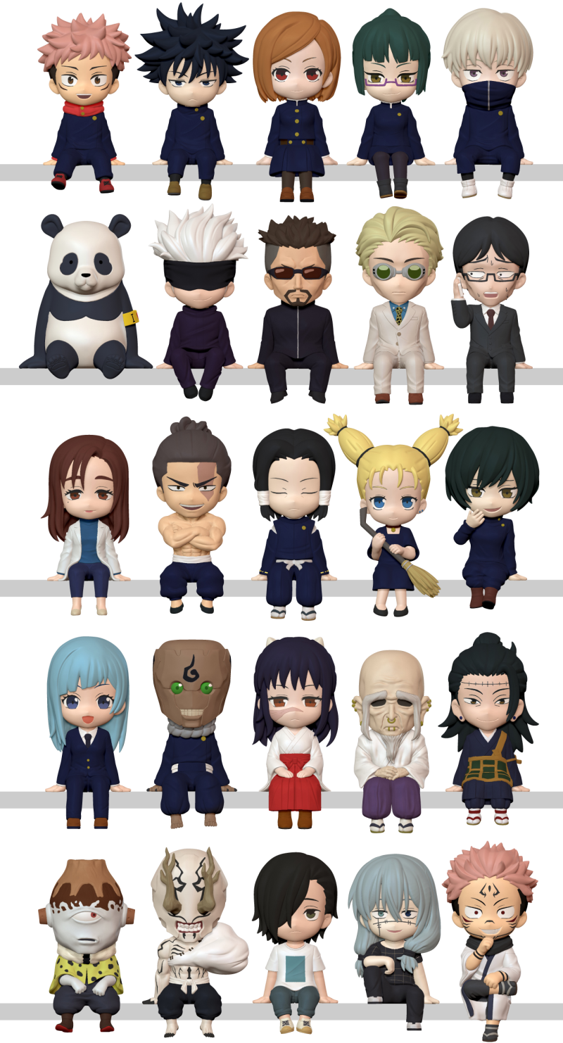 奇譚俱樂部 代理版 盒玩 咒術迴戰 坐姿迷你公仔 25隻套組