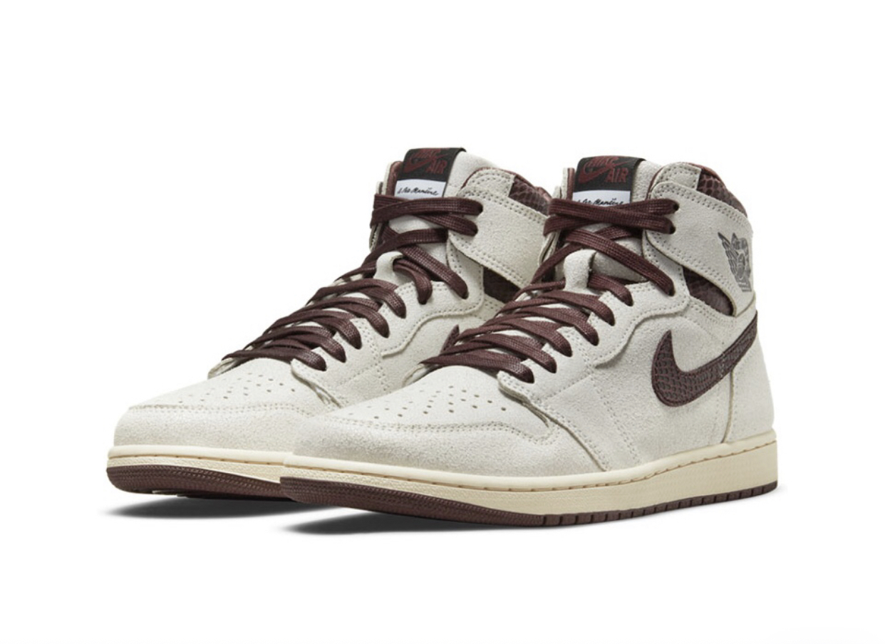 A Ma Maniere x Air Jordan 1 High OG 勃根地酒紅 蛇紋 DO7097-100