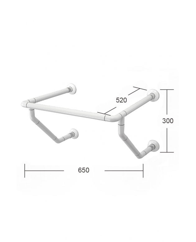 摩登 安全扶手推薦型號 T-111 W型扶手 ( ABS 抗菌 )