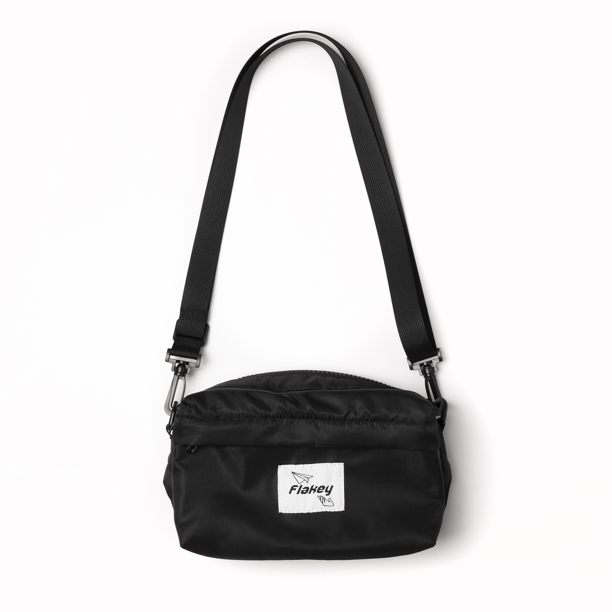 FLAKEY 玄黑/灰裡斜孭袋