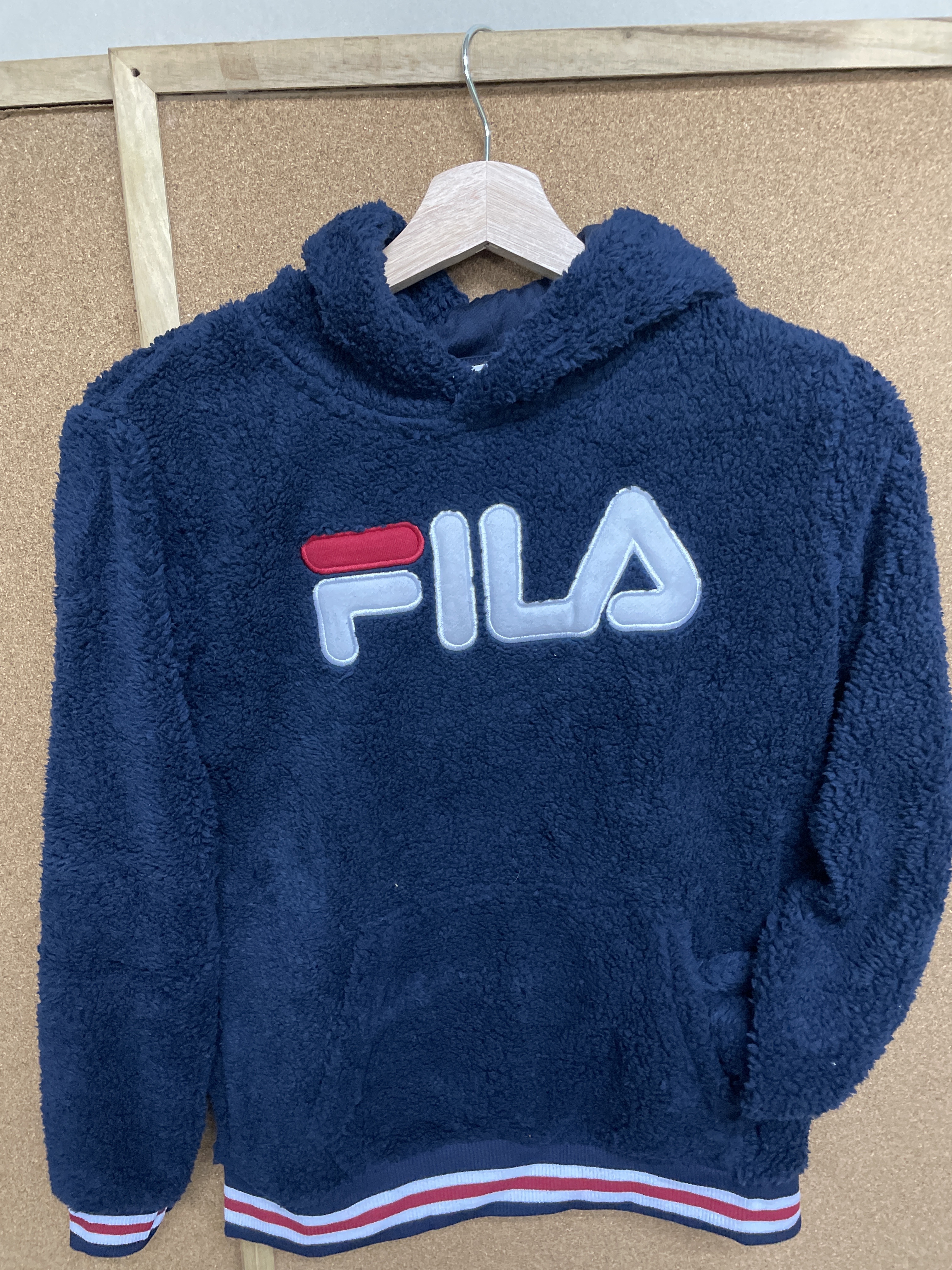 【盤點清貨】Fila 男童深藍色fleece 夾棉hoodie（大人可著）