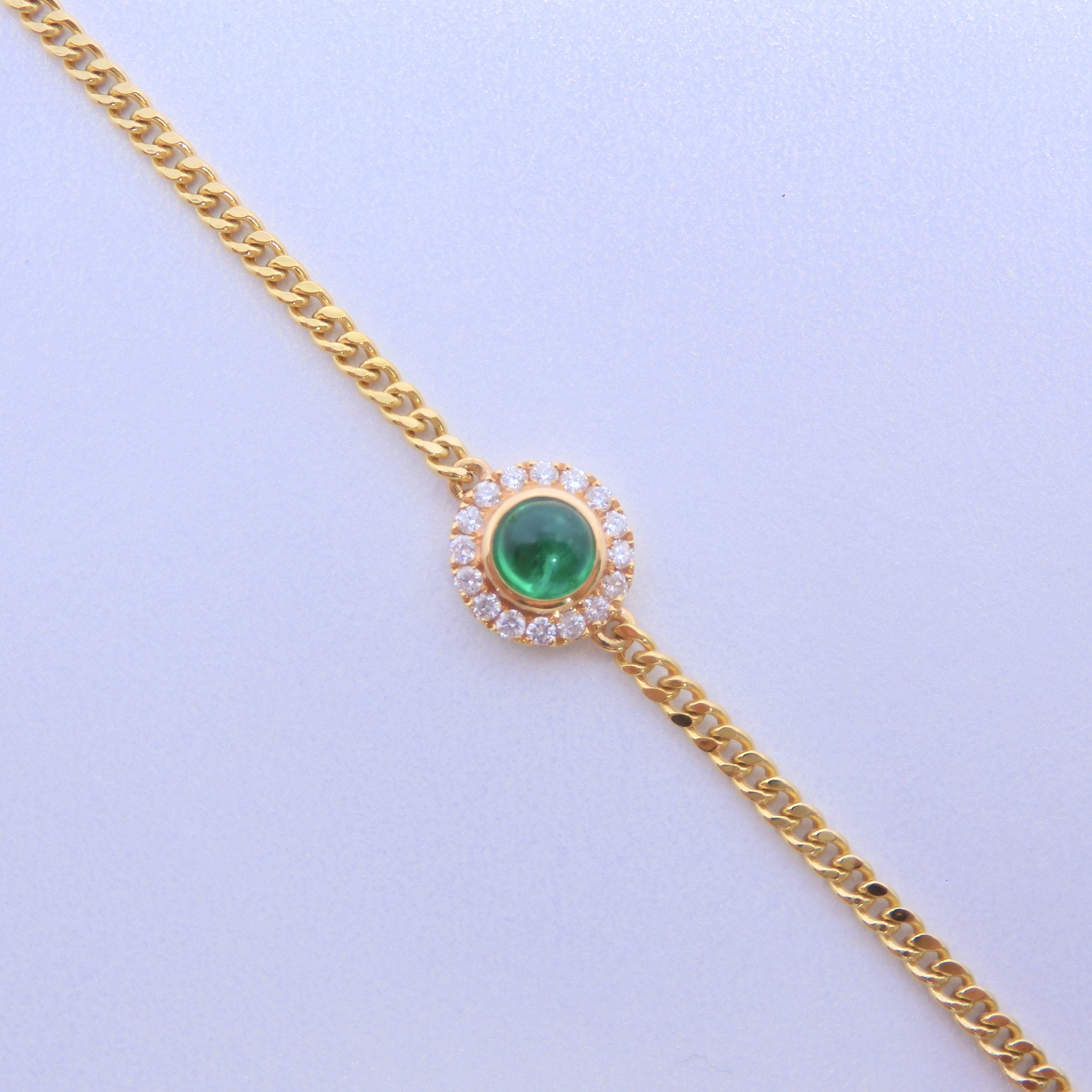 18K 金 0.26ct 綠寶石手鍊