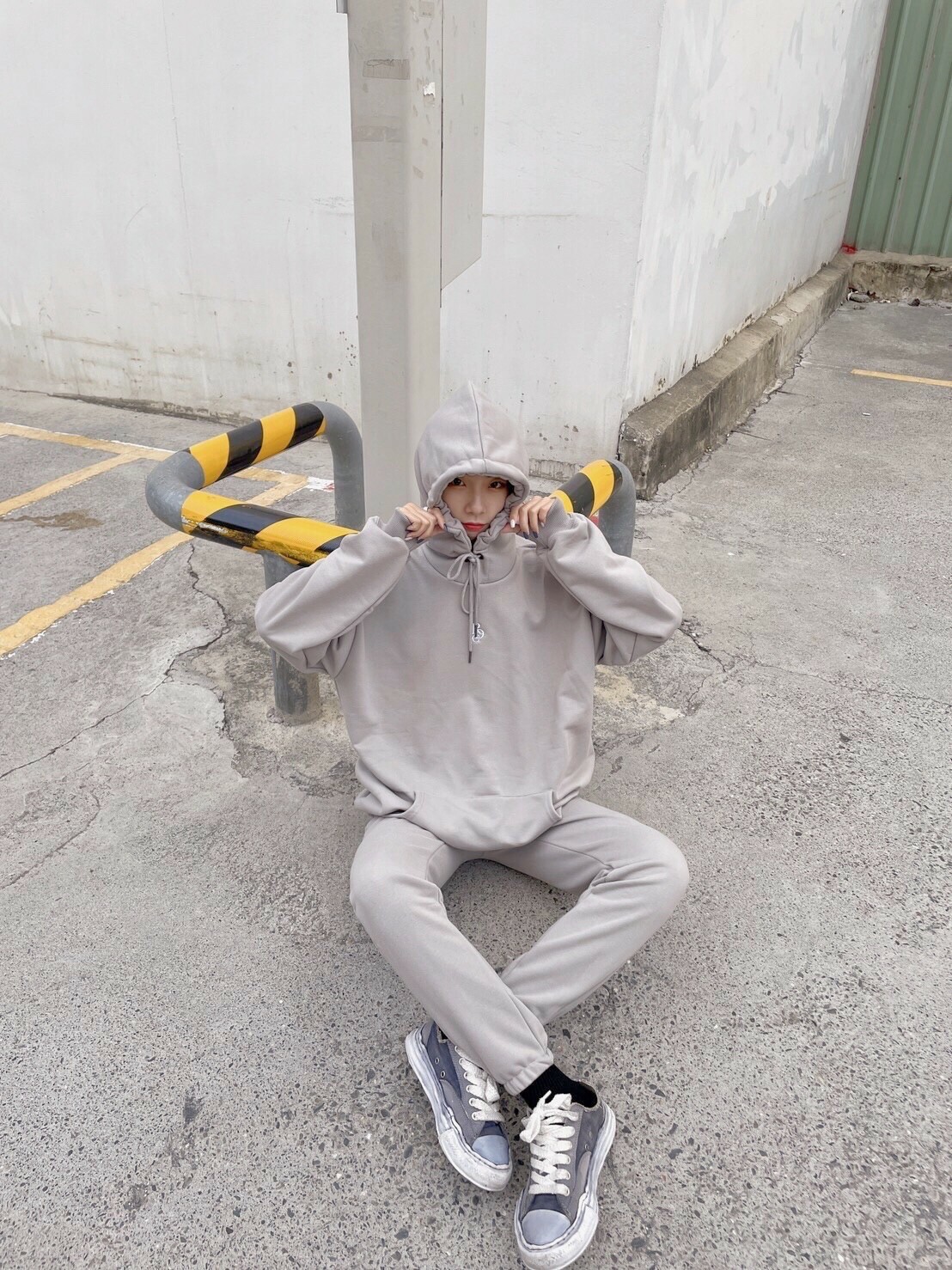 韓國製 RDC STUDIOS 新款 刺繡字體LOGO 棉長褲 套裝