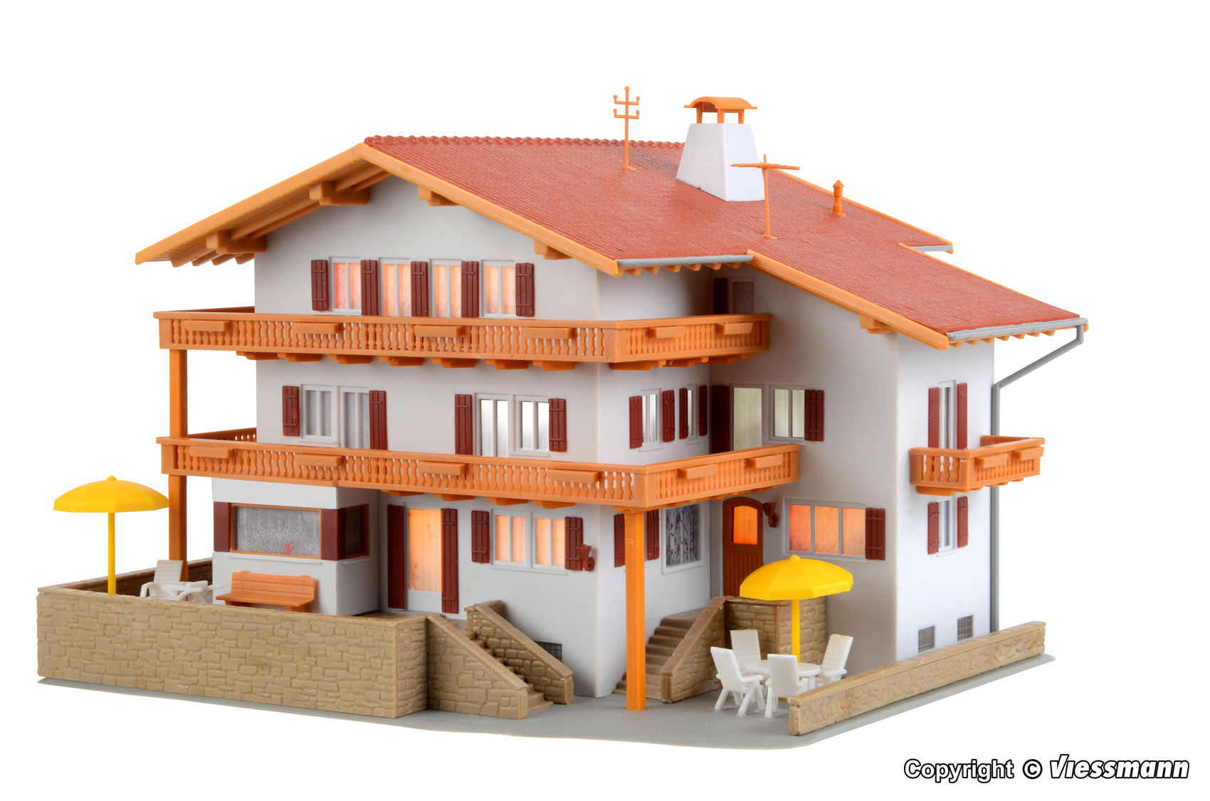 Kibri 38077 HO Alp yard incl floor interior lighting