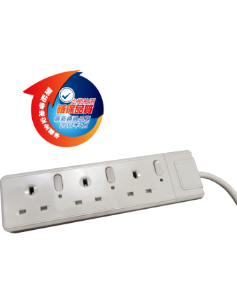 歐麗 OMNI 3位獨立開關安全拖板13A  - UK030