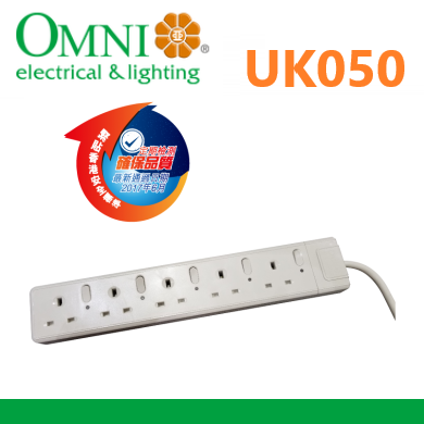 歐麗 OMNI 5位獨立開關安全拖板13A  - UK050