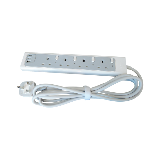 歐麗 OMNI 4位獨立開關安全拖板/3USB (3.1A) 13A  - UK043