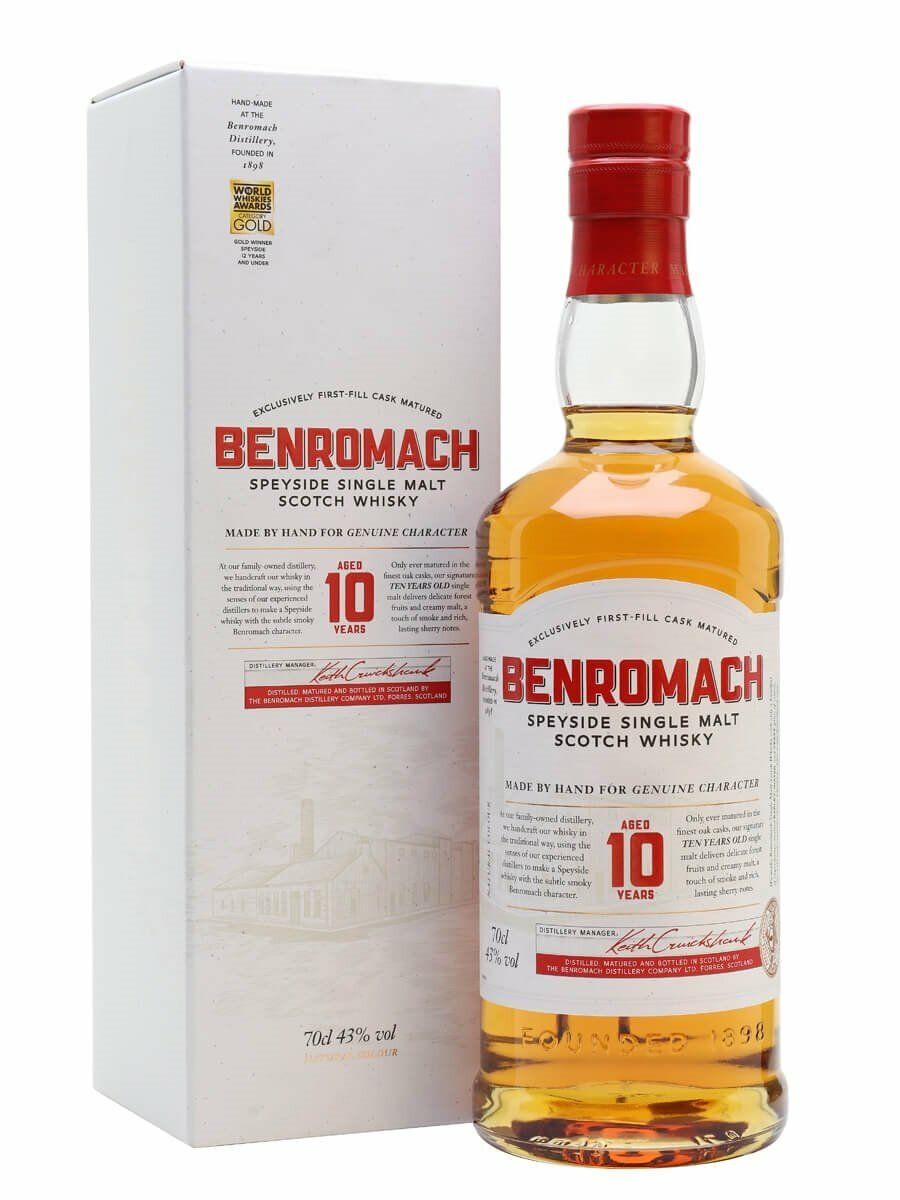 Benromach 10 Year Old Speyside Single Malt Scotch Whisky