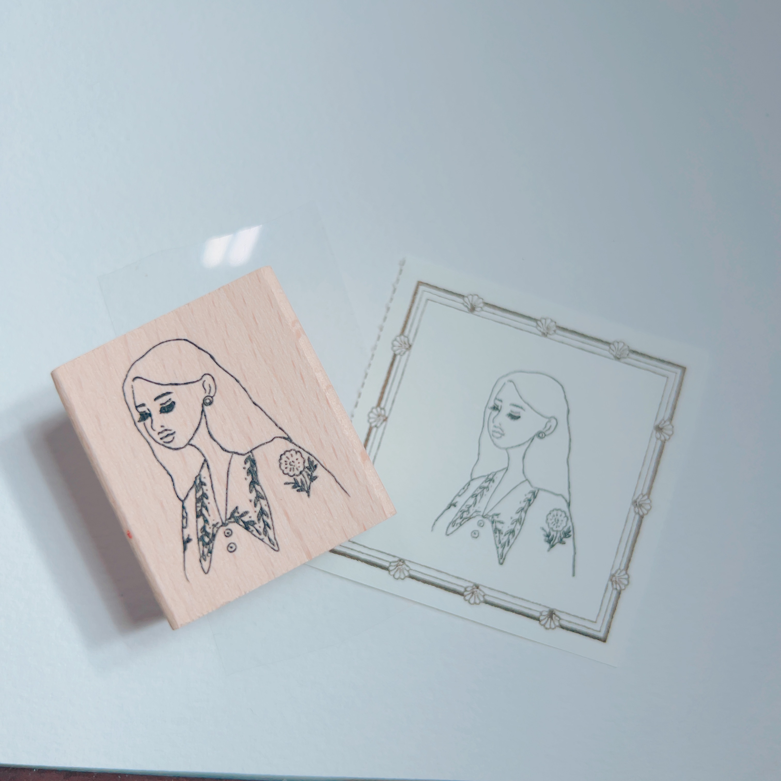 刺繡領女孩 櫸木印章|甜蜜生活