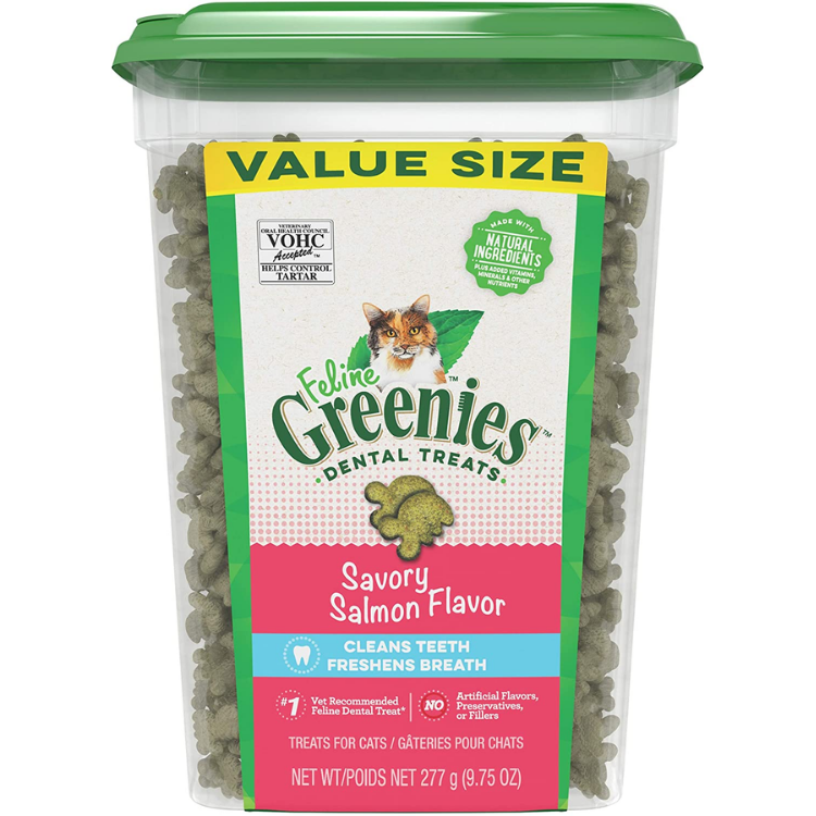 FELINE GREENIES™ Dental Treats Savory Salmon Flavor 9.75oz