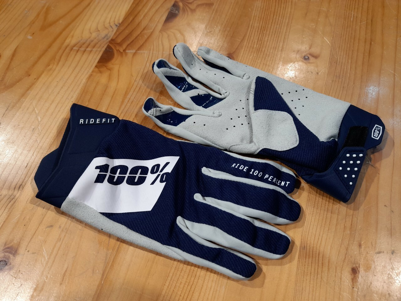 RIDE 100% RIDEFIT NAVY/WHITE 海軍藍白 越野 布手套