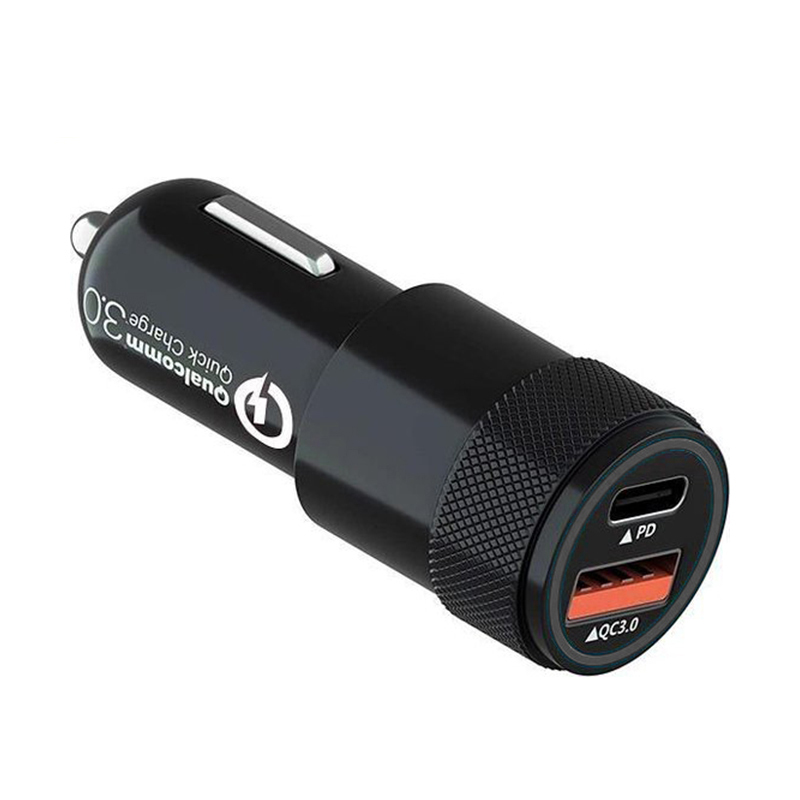 【ikanolife】QC3.0+Type-C_PD雙孔車用充電器