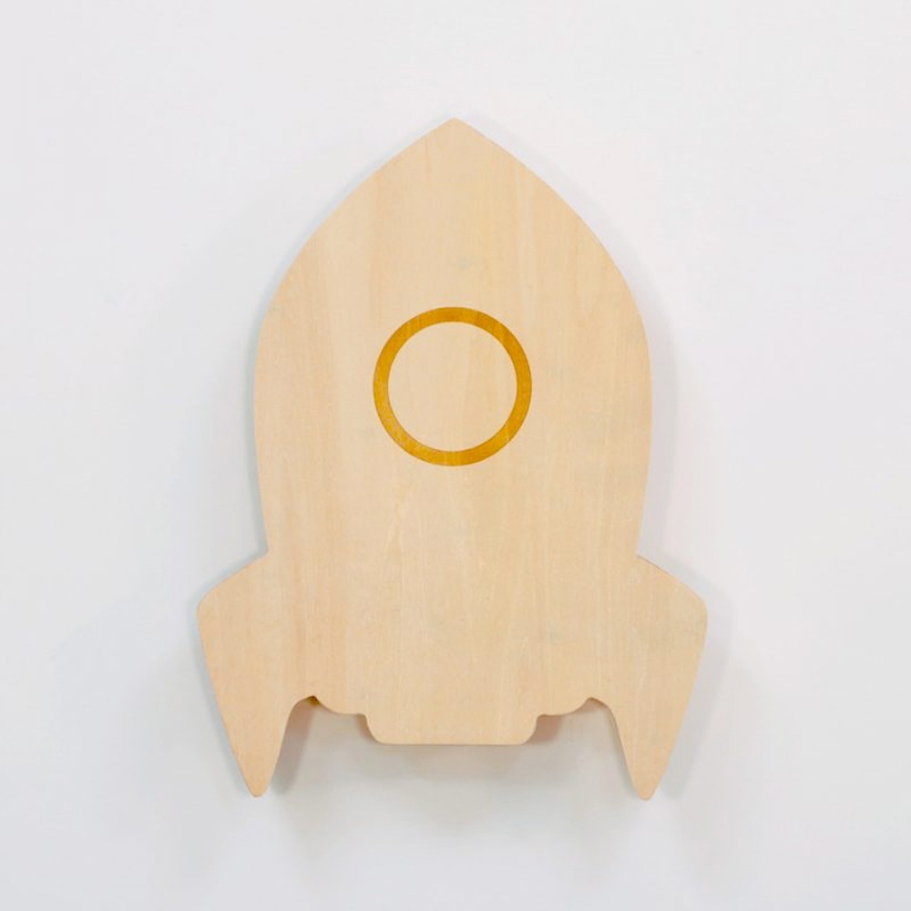 台灣SomeShine木質剪影壁燈-火箭