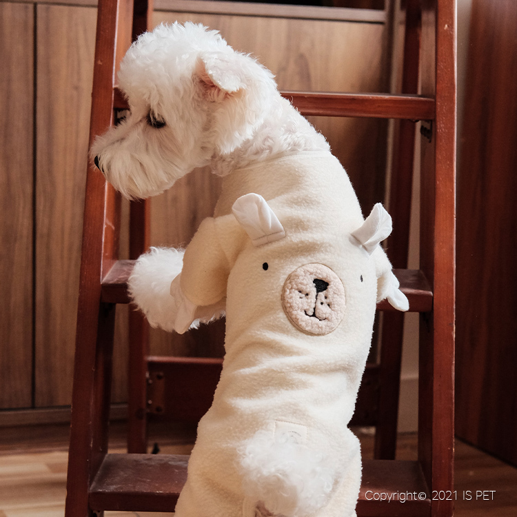 IsPet 寵物衣服—德絨混紡棉布卡通熊連身衣 - [4尺寸]