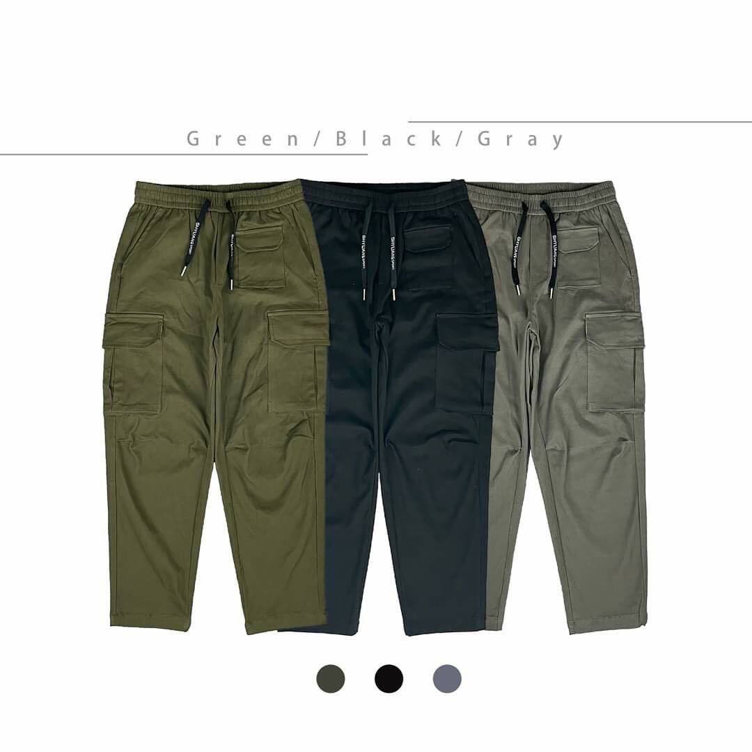 zebra k8369 高磅粗斜紋多口袋 抽繩大口袋 工裝長褲  三色