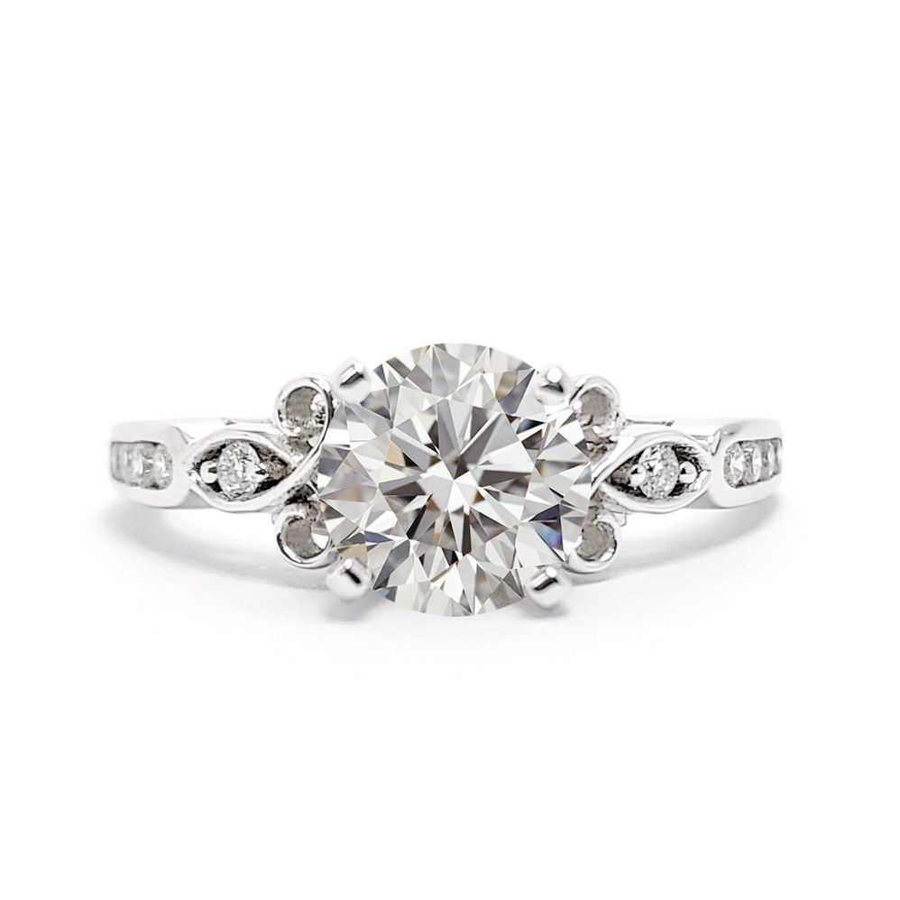 18K白金天然鑽石戒指托 ( RS22RY22288A )