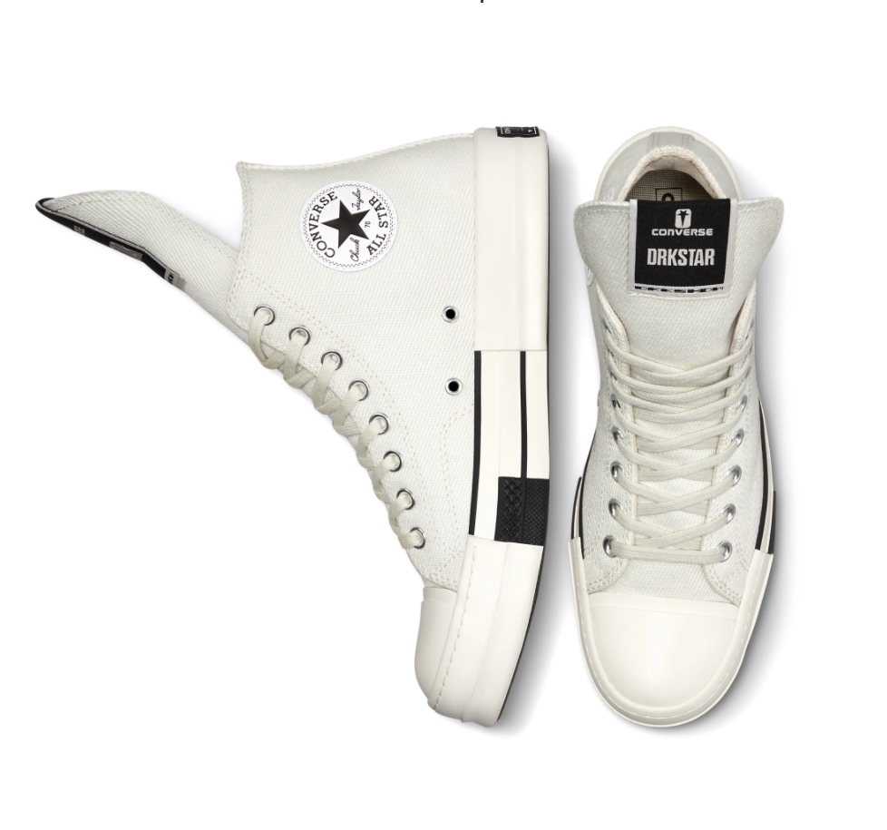 RICK OWENS DRKSHDW x CONVERSE DRKSTAR Chuck 70 (Lily White) 聯名 白頭 白色高筒