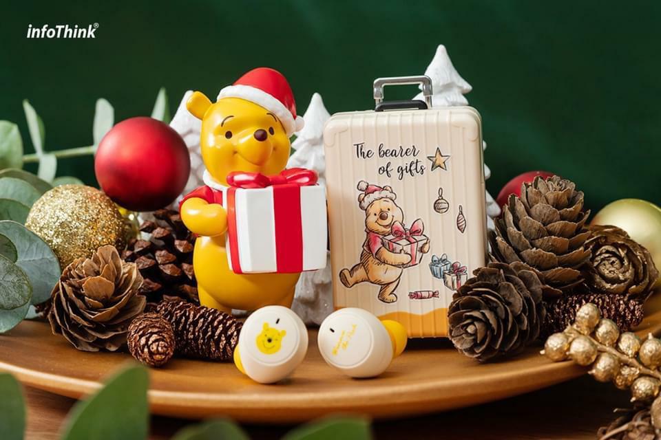 infoThink小熊維尼系列聖誕版真無線藍牙耳機