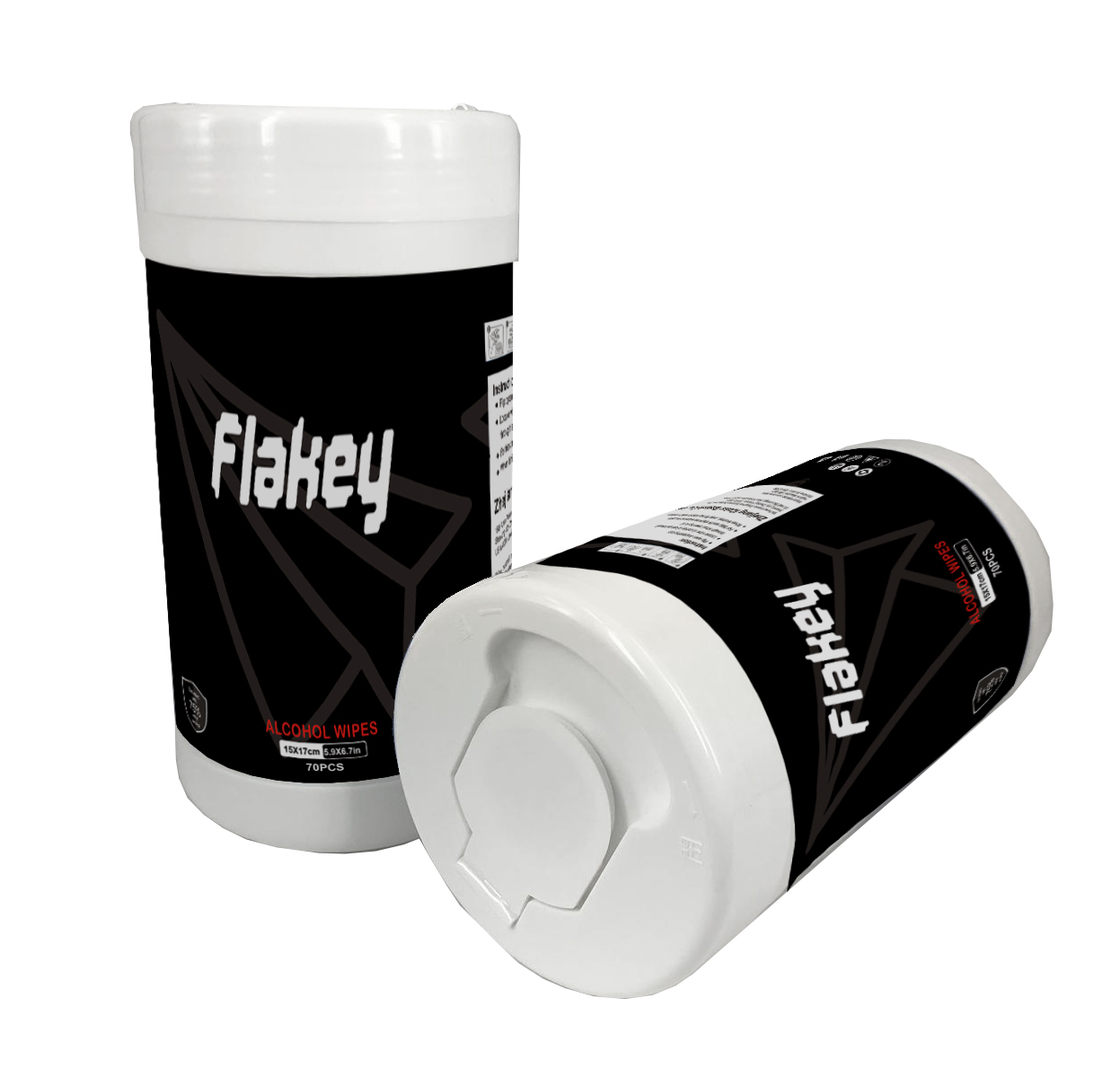 FLAKEY 75% 酒精消毒濕紙巾 (一套共2筒)
