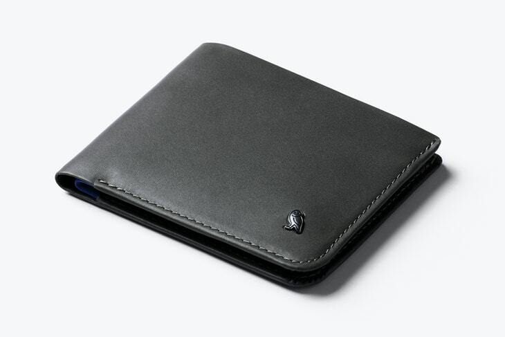 Bellroy | Hide & Seek 真皮短夾 HI/炭灰/ 鈷藍內裡 RFID【適用於高於74mm的鈔票】