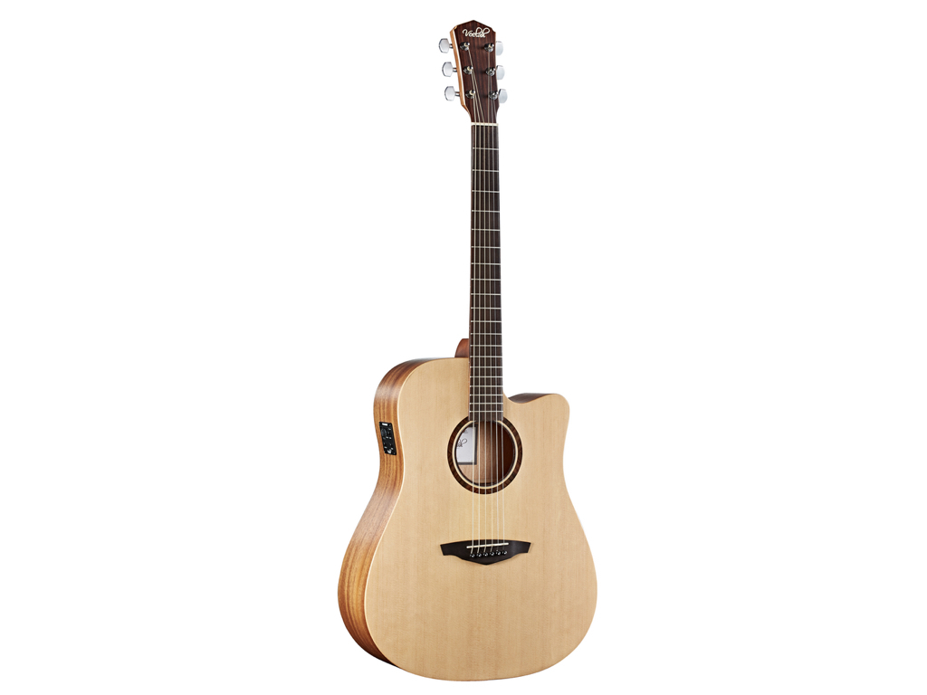 Veelah - V1DCE 41吋單板吉他 可插電 表演款 CP值高 外觀樸素自然