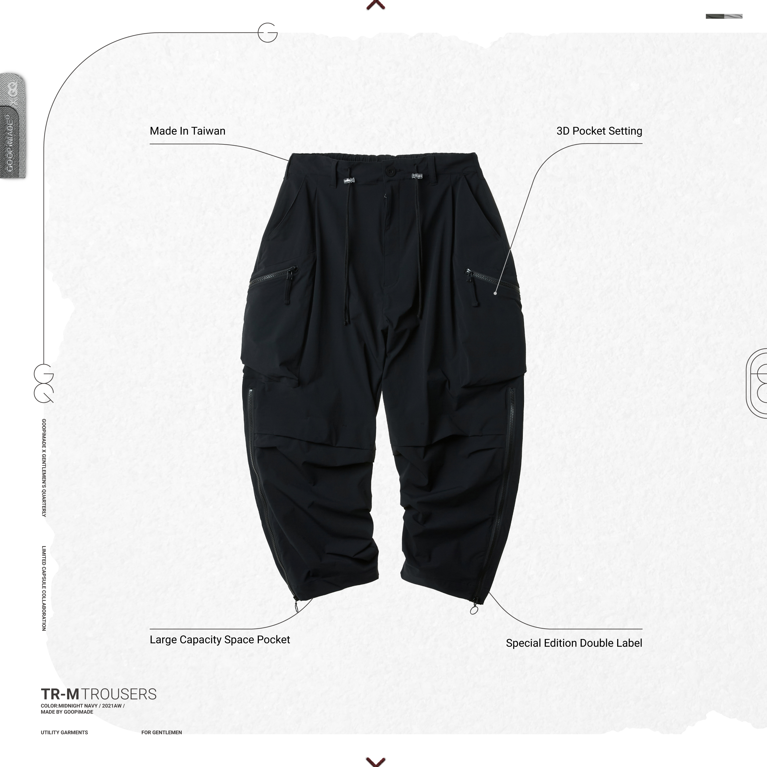“TR-M04” Multi-type Suit Trousers - Midnight Navy