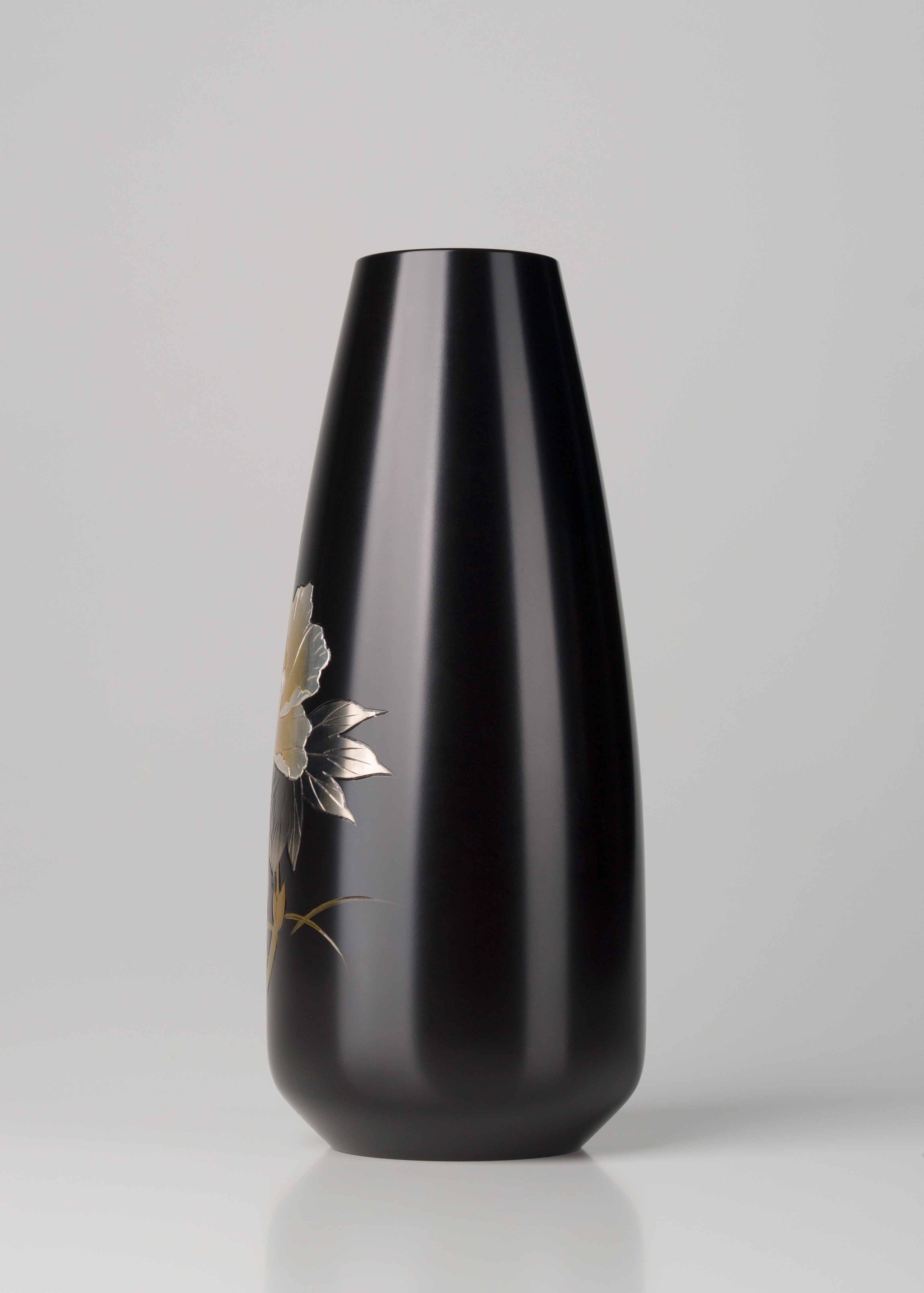 牡丹花瓶(高岡銅器) ｜銅作工藝品