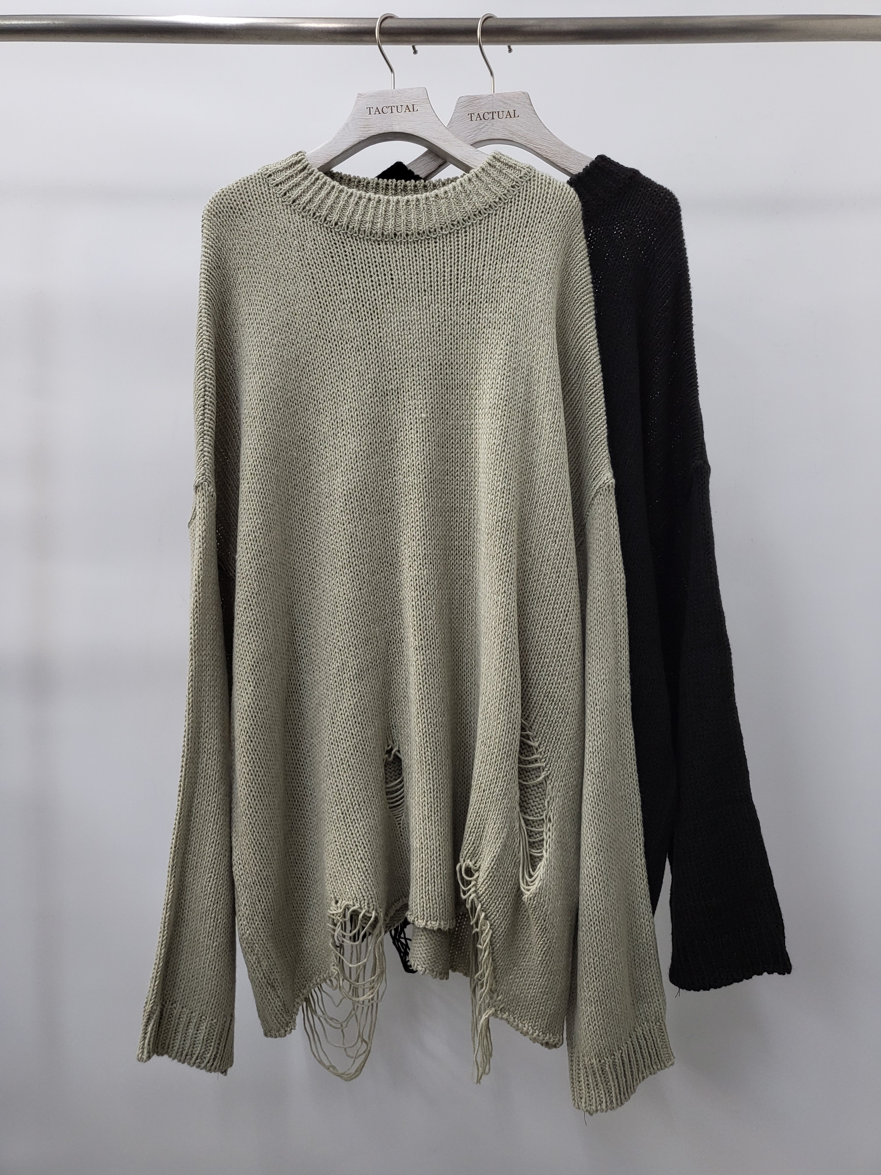 破洞針織衫 T2127