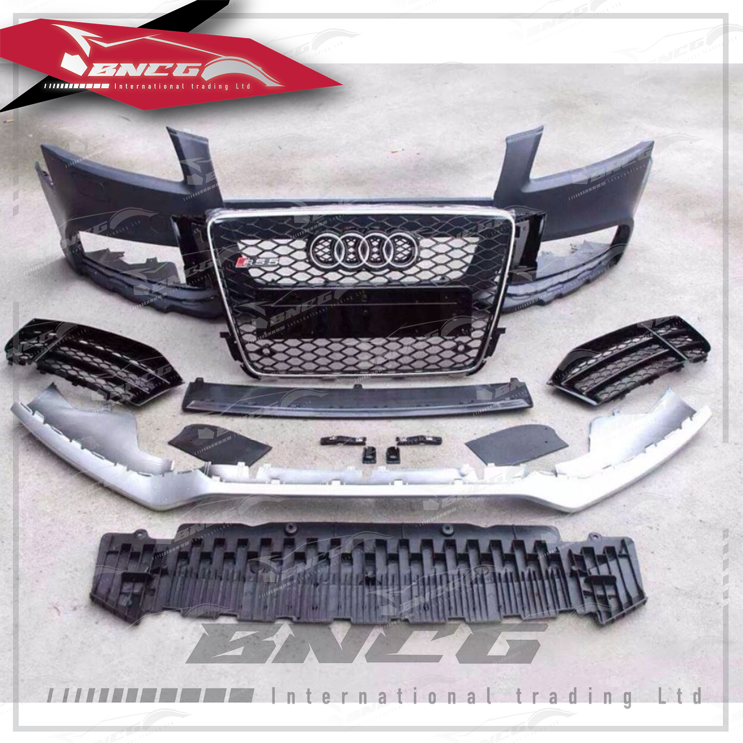 奧迪 Audi A5 S5 B8 08-11年式 改裝 RS5包圍 前保險桿 後保險桿 大包圍 底漆 素材 水箱罩任選