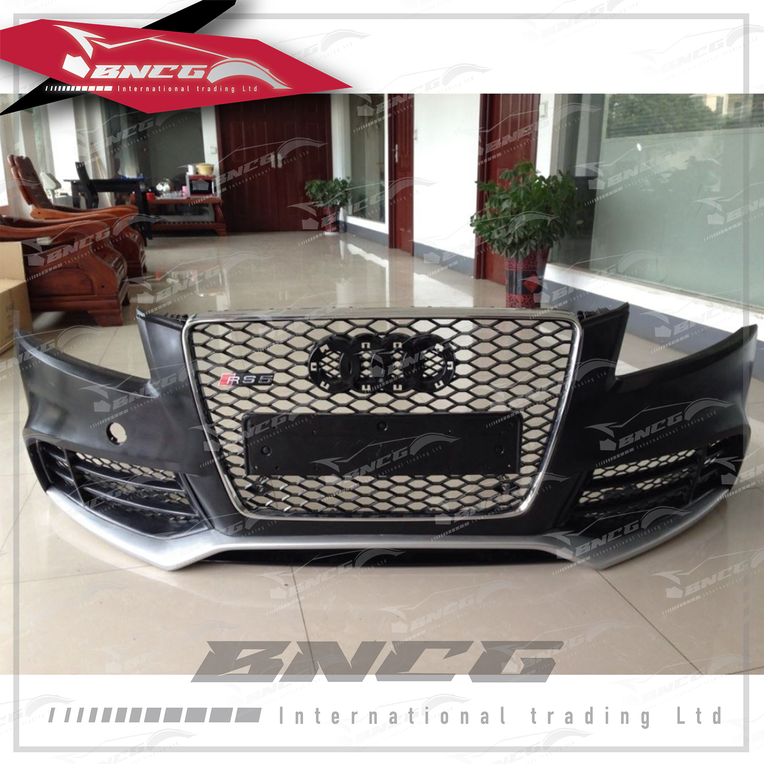 奧迪 Audi A5 S5 B8 08-11年式 改裝 RS5包圍 前保險桿 後保險桿 大包圍 底漆 素材 水箱罩任選