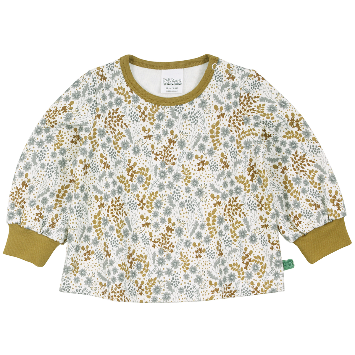 〖 Fred's World 〗芥黃小碎花刷毛上衣