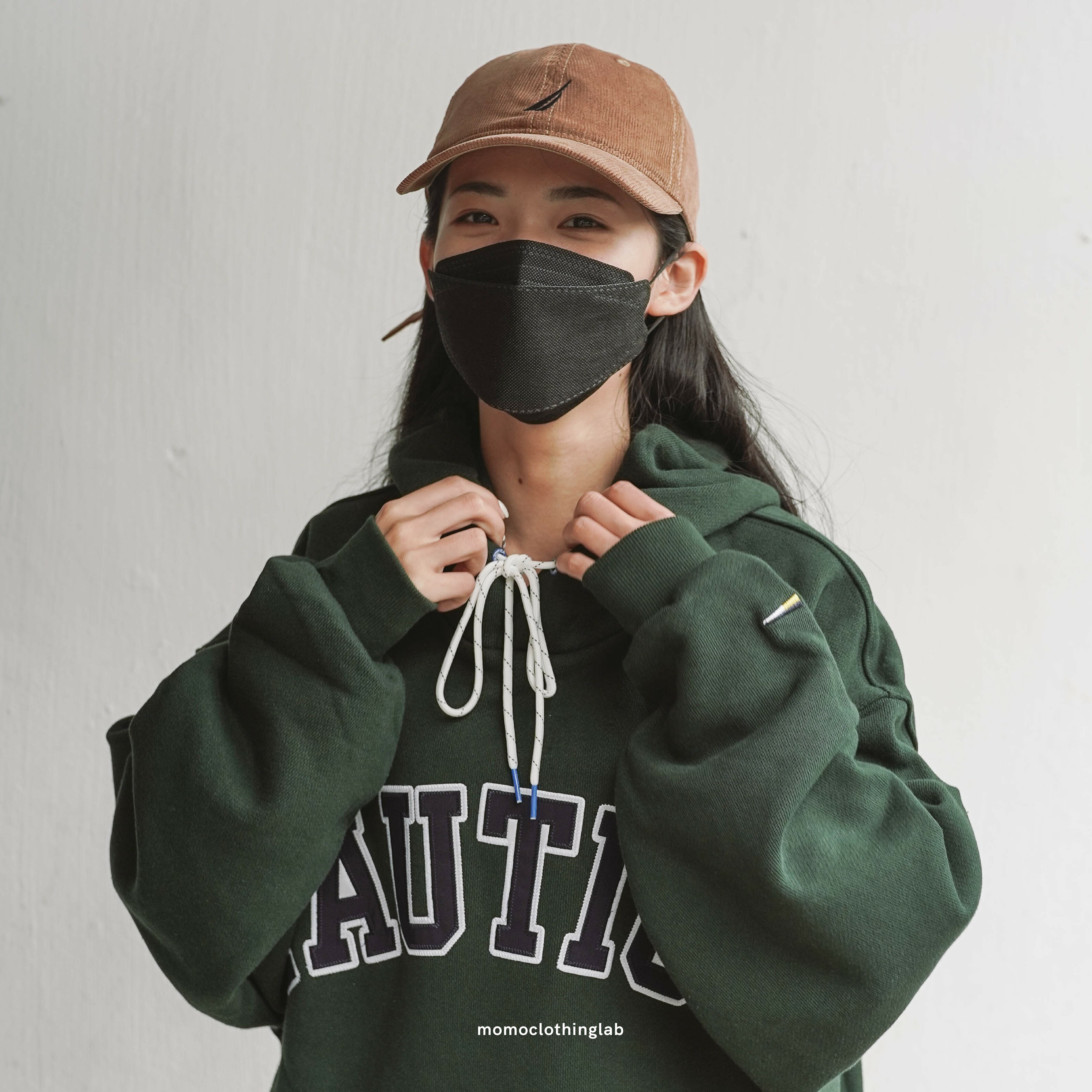 Nautica 帽Tee Arch Logo Sweat Hoodie