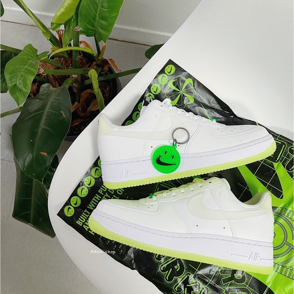 Nike Air Force 1 夜光 微笑 螢光 CT3228-100