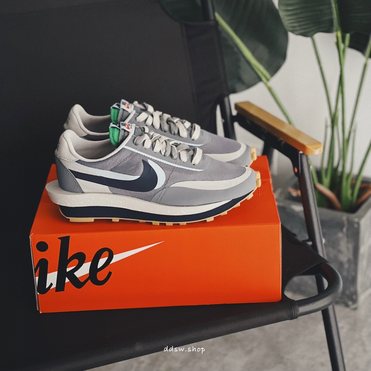 Sacai x CLOT x Nike LD waffle 黑灰 DH3114-001