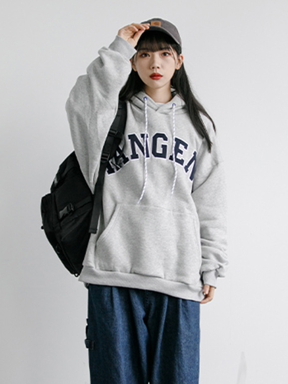 Outdoor Hoodie 毛絨鋪棉 刺繡文字 保暖連帽T恤