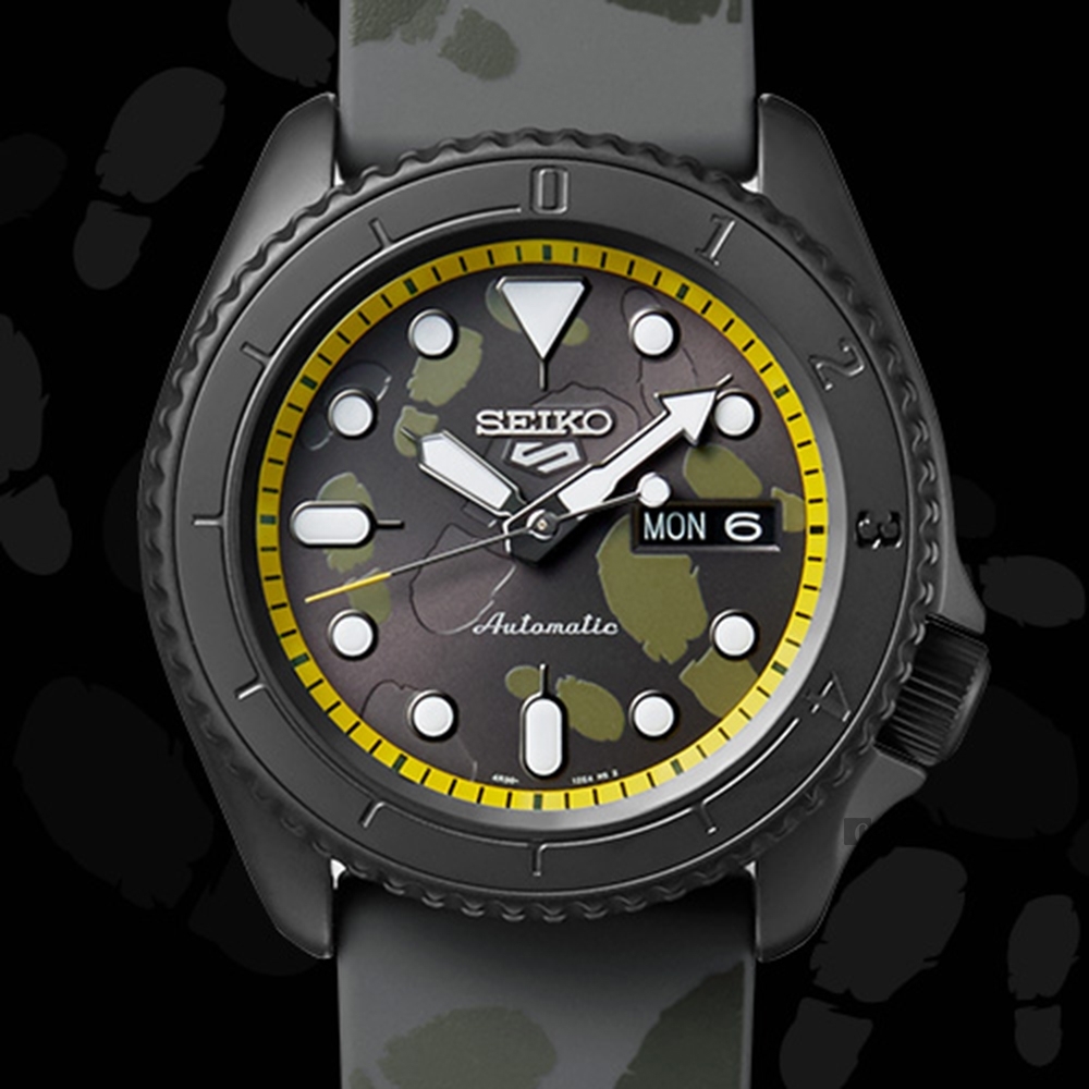 【SEIKO 精工】5 Sports系列 Seiko X One Piece _ 香吉士 海賊王聯名機械水鬼男錶 4R36-11Z0Y 42.5mm 現代鐘錶