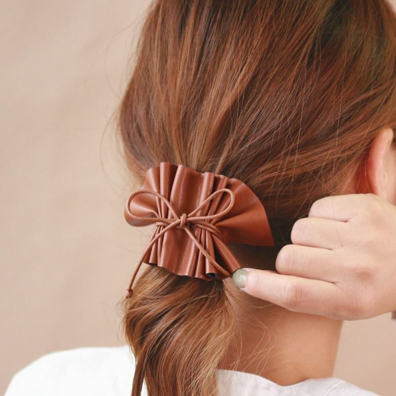 [日本制] 仿皮髮圈扣