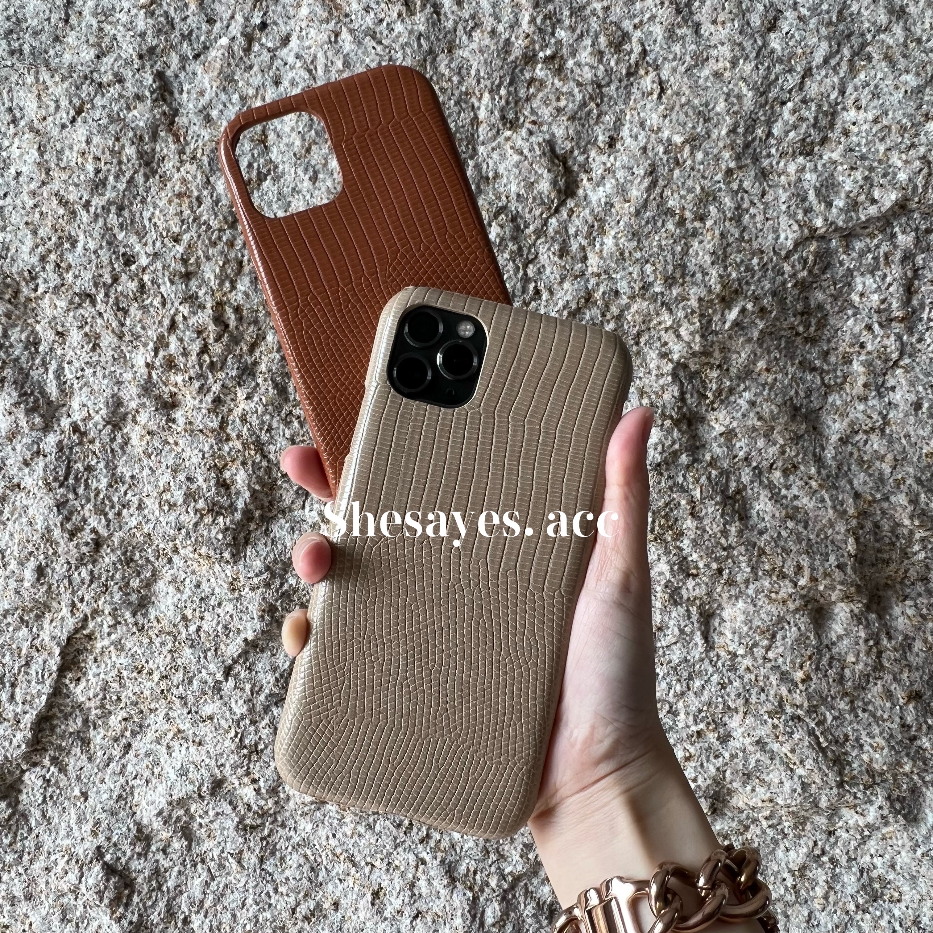 IPHONE蜥蜴壓紋手機殼