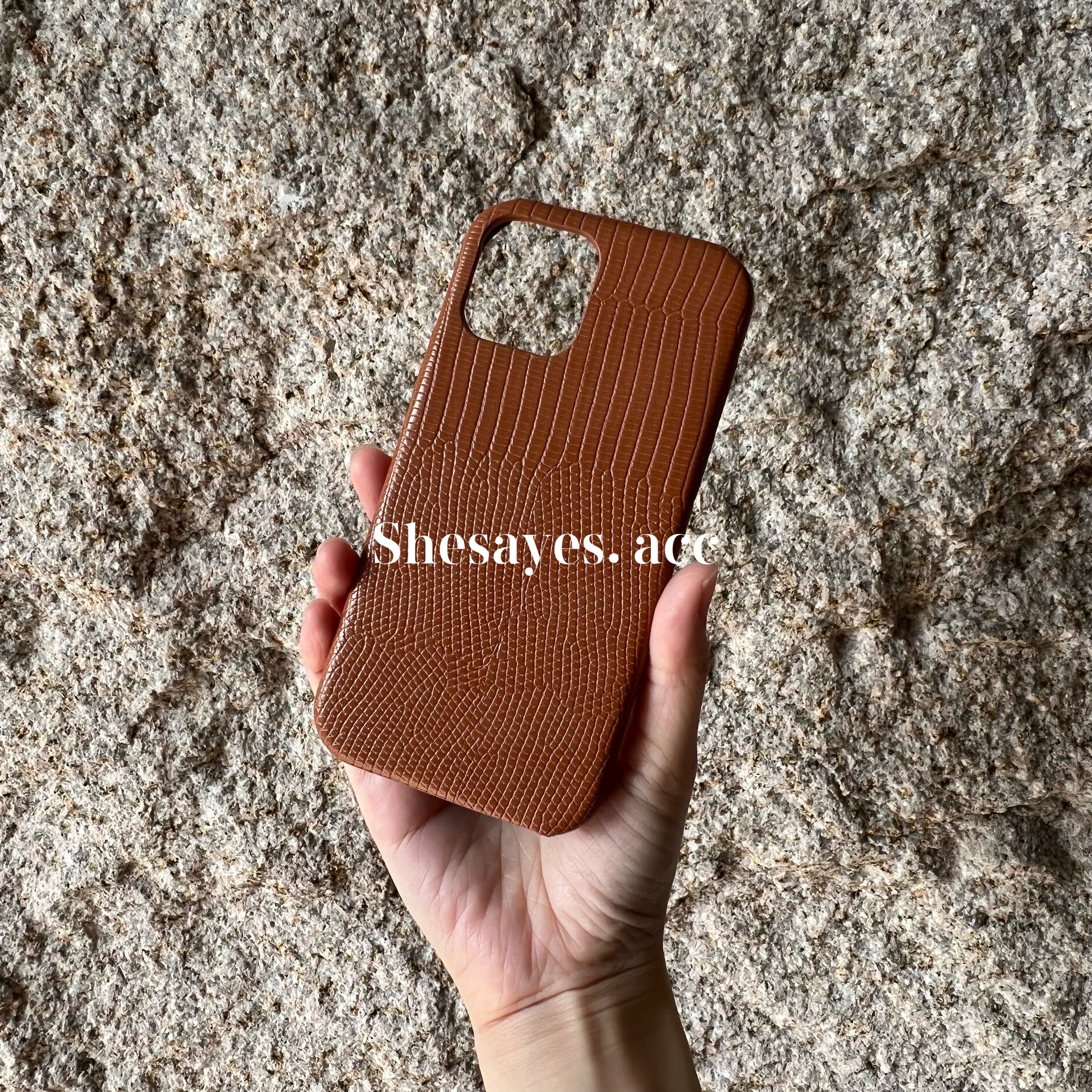 IPHONE蜥蜴壓紋手機殼