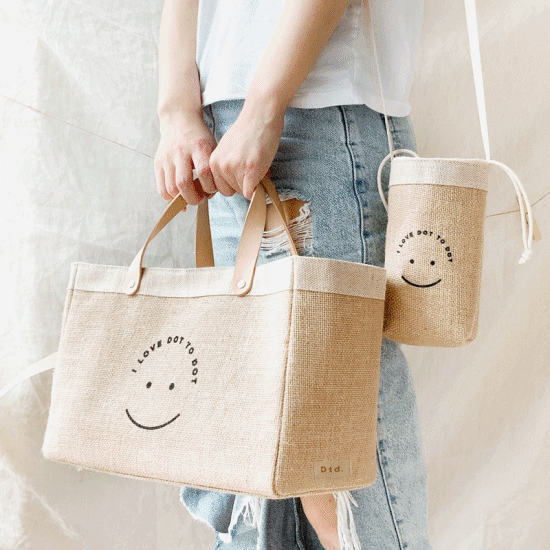 Dot to Dot 微笑麻質保溫袋