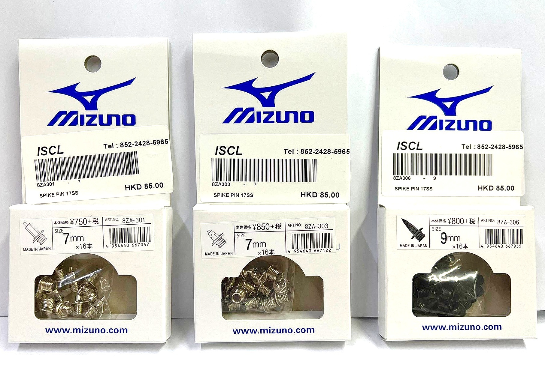 MIZUNO 原裝 田徑釘 7MM 8MM 9MM (16粒裝)