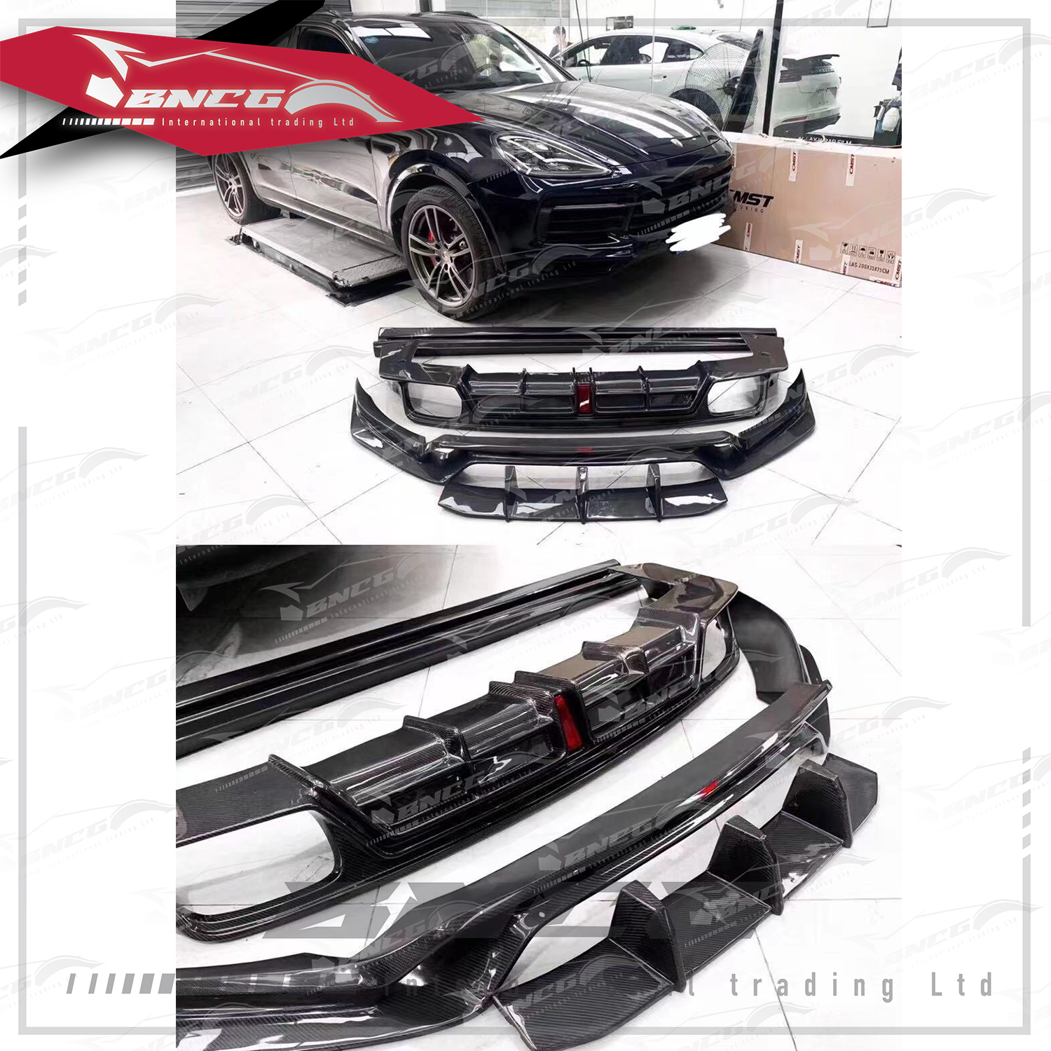 保時捷 Porsche Cayenne 18-20年式 改裝 卡夢 碳纖維 外觀件 空力套件 CMST 大包圍