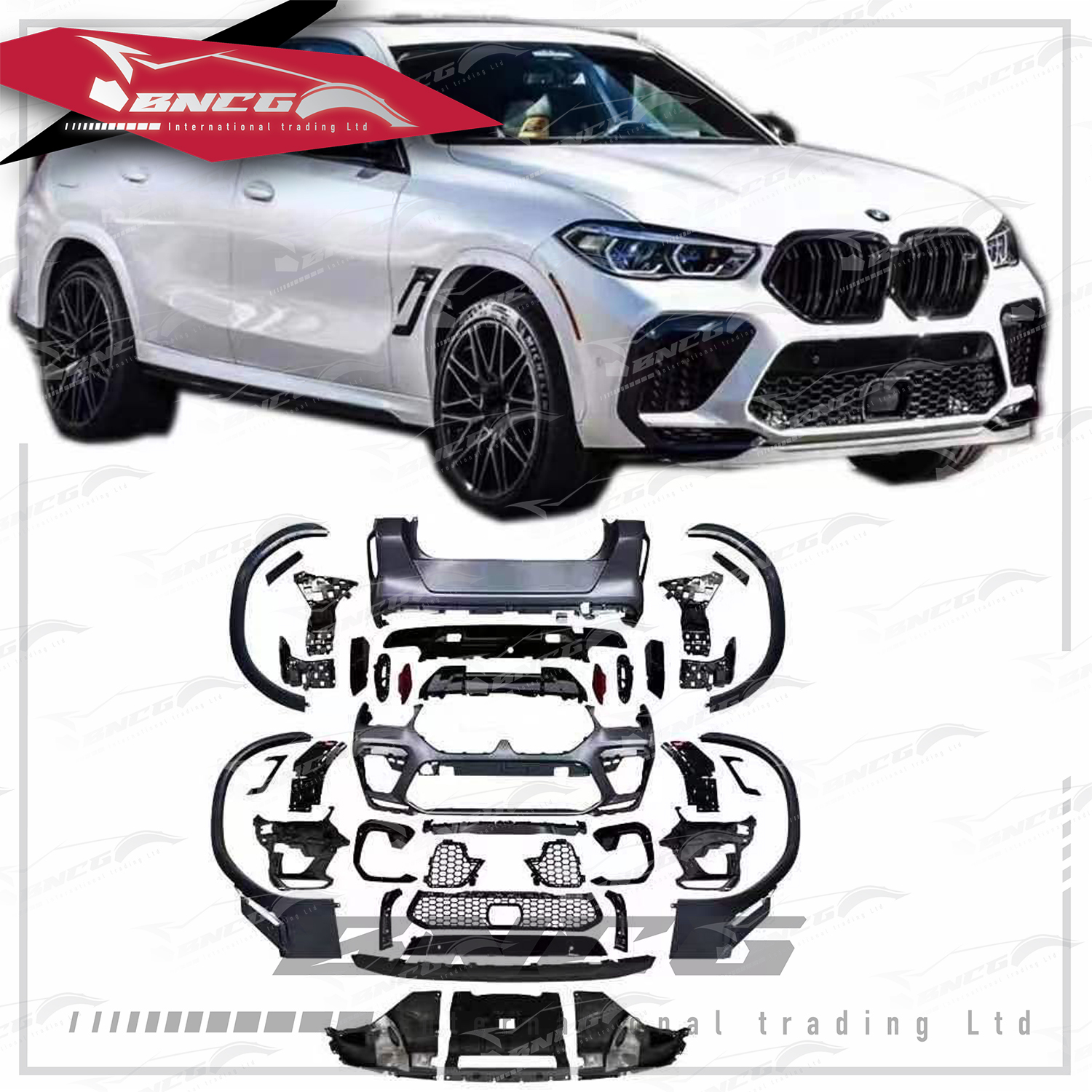 寶馬 BMW G06 X6 19-21年式 改 X6M F96  外觀件 空力套件 大包圍 前保桿 後保桿 輪弧 尾飾管