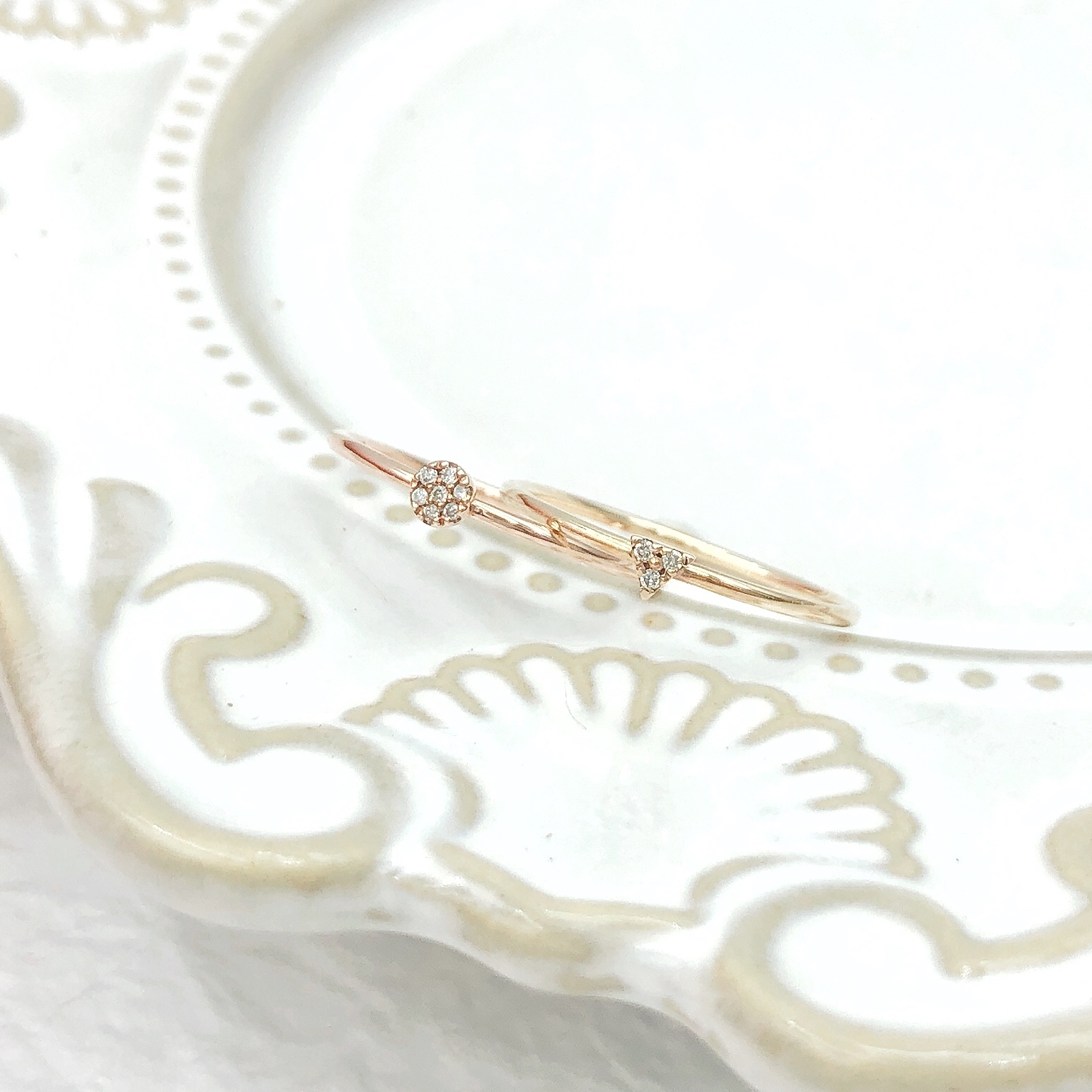 三角形極細線戒