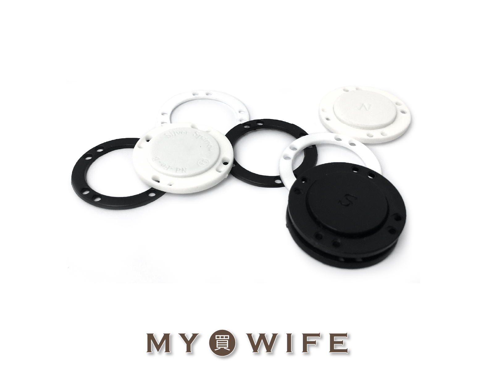 22mm塑膠強力磁釦(10組入)_手縫磁釦_2色【CB22】